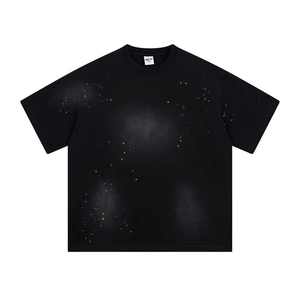 เสื้อยืดผ้าฝ้าย325GSM สำหรับผู้ชายเสื้อยืดโอเวอร์ไซส์ลายลิงซักได้หมึกพิมพ์ลายหมึกธรรมดาพิมพ์100% โลโก้ออกแบบได้ตามต้องการ - Product Image 6