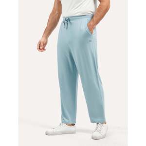   Pantalon de pyjama large pour homme, motif de Noël, en coton et soie tricotés, décontracté, sans manches, court, pour l'hiver - Product Image 1
