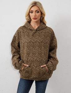 เสื้อฮู้ดดี้ผ้าฝ้าย 100% ทรงปกติ แบบยูนิเซ็กซ์ พิมพ์ลายตามสั่งสำหรับฤดูหนาว สไตล์สตรีทแวร์ ลายเสือดาว/สีพื้น ผ้าทอเนื้อหนาปานกลาง - Product Image 6