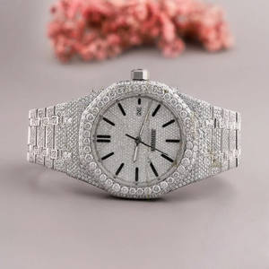 Luxury VVS Moissanite Diamond <b>Watch</b> Stainless Steel Automatic Timepiece <b>Iced</b> <b>Out</b> <b>Watches</b> for Man Best Seller Custom Made Jewelry - Product Image 1