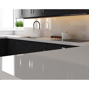 Cristal de quartz Bella Blanco Unionstone - Composition de cristal de quartz - Design moderne - Application murale imperméable - Grande dalle - Product Image 3