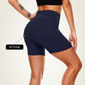 Pantalones cortos de entrenamiento con forro de tiro alto para mujer LOGOTIPO personalizado Gimnasio Deportes Ejercicio Personalizado Casual Sólido Costura Técnica Adultos Invierno - Product Image 3