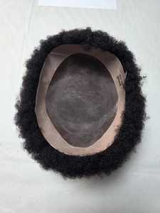 Peluca de Cabello Humano Indio 100%, Estilo Afro, con Ondas Sueltas y Profundas, Resistente al Agua, Base Mono BD - Product Image 5