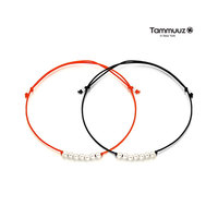 Accessoires de mode très vendus, perles en argent sterling Tammuuz, bracelet coréen tendance pour un usage quotidien, unisexe, longueur réglable