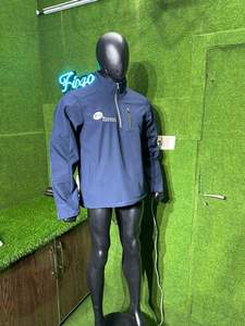 Chaquetas Softshell con cuello levantado totalmente personalizadas 100% poliéster impermeable bordado Logo impermeable a prueba de viento - Product Image 2