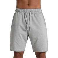 Pantalones cortos lisos de lana de algodón 100% para hombre, pantalones cortos de moda esenciales para hombre con cintura elástica, pantalones cortos holgados informales personalizados para hombre
