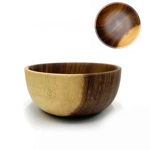 Bol de service pour salade en bois d'acacia 100% naturel, jetable, écologique, compatible lave-vaisselle, pour la maison, les restaurants, les cadeaux, la décoration de table - Product Image 2