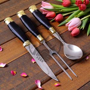 Juego de Cubiertos de Hierro Medieval Recién Lanzado, Forjado a Mano, Hierro de Riel de Herrería, Vajilla Rústica Hecha a Mano, Juego de Cubiertos de Hierro Vikingo - Product Image 2