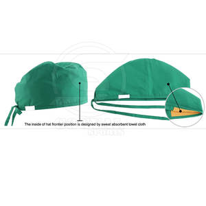 Chapeau médical unisexe respirant et confortable, 100 % coton, pour usage hospitalier, fabriqué au Pakistan, en stock – Vente chaude directe usine - Product Image 4