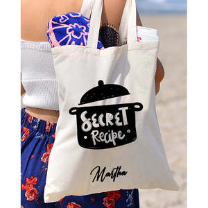 กระเป๋าผ้าฝ้ายดีไซน์สูตรลับ-กระเป๋าใส่ขนมปัง - Product Image 4