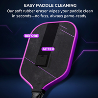 Pala de Pickleball para Principiantes, Recreativa, Personalizada, Fabricada por OEM, Ligera, Núcleo de EVA, Punto Dulce Grande, Agarre Cómodo, para Todas las Edades, para Exteriores