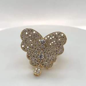 Bague de mariage pour femme en or massif 14 carats avec diamant naturel rond de 3,59 carats - Product Image 4