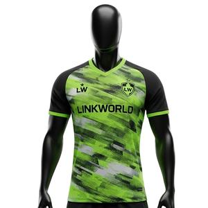 เสื้อฟุตบอลแบบยูนิเซ็กซ์ ชุดฝึกซ้อมฟุตบอล บริการ OEM ผ้าโพลีเอสเตอร์ตาข่าย ระบายอากาศได้ดี เป็นมิตรกับสิ่งแวดล้อม แห้งเร็ว - Product Image 4