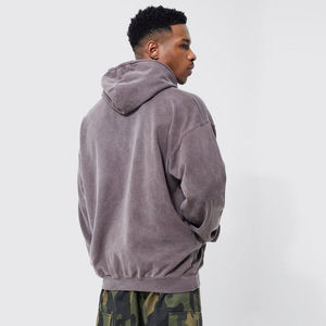 OEM logotipo personalizado sólido invierno peso pesado más tamaño transpirable lavado ácido sudaderas con capucha de los hombres de estilo de la calle para la venta en línea - Product Image 1
