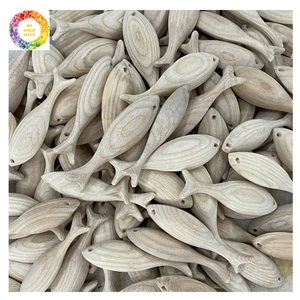 Pez de madera Premium, tamaño 8-12cm, decoración hecha en Vietnam, ideal para casas vintage, villas de playa o diseño de pared bohemio - Product Image 6