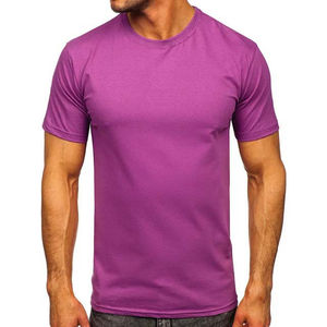 Ropa informal de talla grande para hombre, camisetas de algodón 100% de alta calidad, nueva moda, ropa de verano, patrón sólido, Jersey frontal de 220 gramos - Product Image 6