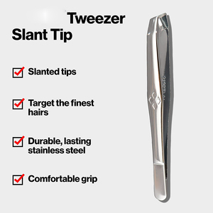 Pince à épiler à sourcils personnalisée de haute qualité pour femmes pince à épiler faciale incarnée inclinée avec pointe pointue - Product Image 2