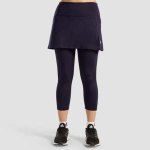 Ace Breathable Office Lady Pencil <b>Skirt</b> with Leggings Navy <b>Elastic</b> Waistline Casual Style Knitted Fabric with Print Decoration - Product Image 2