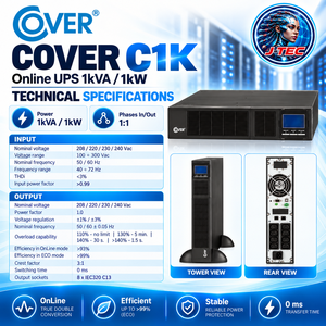 UPS Monofásico de 1KVA 1000W con Batería, Entrada de 220V SAI ONLINE - Product Image 2