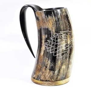Taza vikinga hecha a mano Taza de cerámica de cuerno real segura y duradera fabricante indio exportación al por mayor - Product Image 1