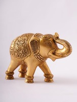 Sculpture de Ganesh en laiton de qualité supérieure, figurine artisanale pour le salon, le temple, le bureau, décoration de table, œuvre d'art décorative
