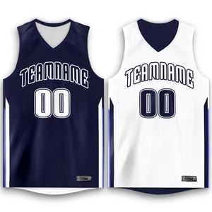 ร้อนขายที่กําหนดเองแห้งเร็วระบายอากาศกีฬา reversible ผู้ชายว่างเปล่าบาสเกตบอลที่กําหนดเองเย็บชุดบาสเกตบอลเสื้อกีฬา - Product Image 3