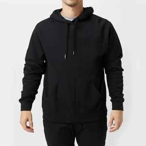 Sudadera con Capucha de Lana 100% para Hombre, Manga Larga, Color Sólido, Forro Polar Otoñal, Transpirable, 380g, con Bolsillo, Personalizable con Bordado - Product Image 1