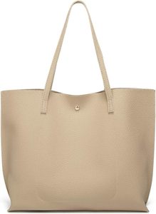 Classic Women's Shoulder <b>Tote</b> In Soft Faux Leather <b>With</b> Big <b>Compartments</b> And Elegant Tassel Touch - Product Image 2