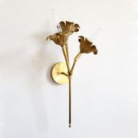 Lampe murale géométrique The METAL WAVE 10422 en laiton antique avec abat-jour en tissu, style vintage, facile à installer et à entretenir, idéale pour l'éclairage de chevet