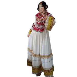 ชุดเดรสทำมือของชาวอัฟกันชนเผ่ากุจิ  ชุดเดรสแบบดั้งเดิมของชนเผ่า  ชุดเดรสปักลายสำหรับผู้หญิงชาวอัฟกานิสถาน  ชุดเดรสยาวหลากสีสำหรับชาวปัชตุน - Product Image 1