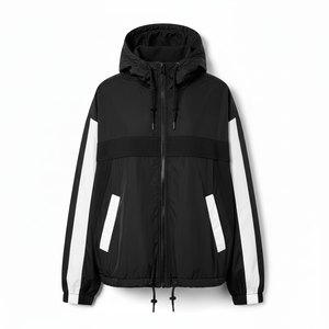 แจ็คเก็ตไนลอนกันลมแบบมีซิป น้ำหนักเบา แต่งขอบ ดีไซน์ทันสมัย สไตล์สตรีทแฟชั่น รับผลิตตามสั่ง (OEM) พร้อมสกรีนโลโก้ ขายส่ง - Product Image 4