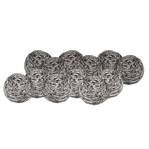 Tampons à vaisselle en acier inoxydable Boardwalk 83LGI, taille moyenne, 72 par carton, gris acier - Product Image 1