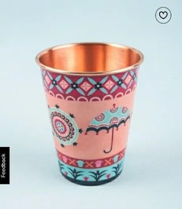 Verre en cuivre imprimé de luxe avec emballage cadeau personnalisé pour l'offre hôtelière et l'industrie de la restauration à un prix abordable - Product Image 2