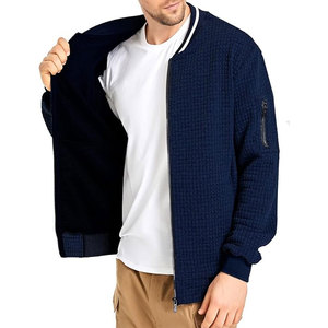 Chaqueta de bombardero vintage OEM para hombre, logotipo personalizado de alta calidad, bordado/estampado, tejido vaquero fino impermeable, patrón de tela - Product Image 2