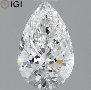 Diamante CVD Cultivado en Laboratorio de Primera Calidad, 1.35 CT, con Certificados IGI, Corte Pera, 9.52 MM, D VVS2, para Anillo Solitario - Product Image 1