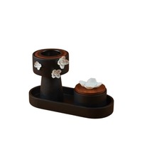 Brûleur d'encens aromatique en bois de santal indien, design élégant et personnalisé, respectueux de l'environnement, pour la maison, le bureau, l'hôtel, M R