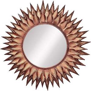 Mirrors Wholesale Round Mirror Sun <b>Metal</b> <b>Frames</b> For Home Lobby Office Decorations Bulk Quantity - Product Image 4