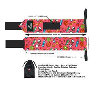 Muñequeras Deportivas de Neopreno Personalizables Antideslizantes Unisex para Levantamiento de Pesas - Product Image 3