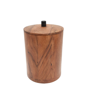 Modern Design for <b>Kitchen</b> Storage Handmade Customized Green Color Copper Wash Metal Iron Round Shape Box With Lid - Product Image 6