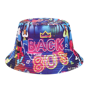 Custom Logo Sublimation Printed <b>Bucket</b> <b>Hat</b> Manufacturer's Outdoor <b>Reversible</b> Double-Sided Sun Protection Solid Color - Product Image 5