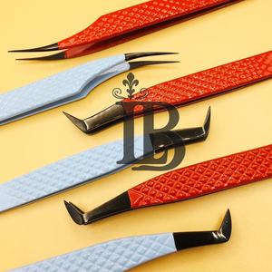 Pinces de haute qualité pour extensions de cils en vison, pinces à cils en acier inoxydable, offre de logo personnalisé, emballage personnalisé, faible MOQ - Product Image 3