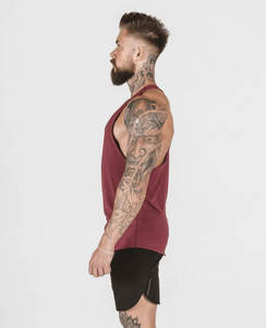Camisetas sin mangas súper cómodas para hombre al por mayor, camisetas sin mangas de entrenamiento para gimnasio, camisetas sin mangas de algodón transpirables con tirantes atléticos para hombre - Product Image 6