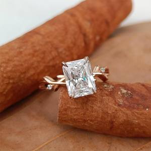 Anillo de Rama de Árbol con Diamante Cultivado en Laboratorio, Corte Radiante de 2.02CT, Oro Amarillo de 14K, Certificado IGI, Regalo de Lujo para Mujer, Compromiso, Propuesta de Matrimonio - Product Image 2