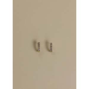 Vintage 10k Diamond J <b>Earrings</b> - Product Image 1