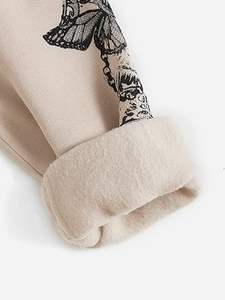 Sudadera con capucha y camisa extragrande lavada con ácido de 100% algodón personalizada con técnicas bordadas y con cuentas para el invierno - Product Image 3