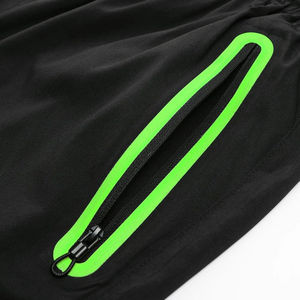 Pantalones cortos deportivos informales para hombre, con cremallera, diseño superior transpirable, chándal de entrenamiento de culturismo, pantalones cortos sólidos para ropa deportiva - Product Image 4