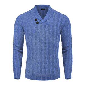 Suéteres de punto cálidos informales y de negocios ajustados para hombre de otoño jerséis de invierno transpirables tejidos a mano - Product Image 2