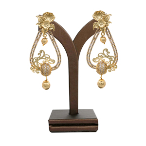 Pendientes colgantes de latón de imitación antiguos elegantes, joyería de moda de Exportación personalizada con chapado mate AD para bodas - Product Image 1