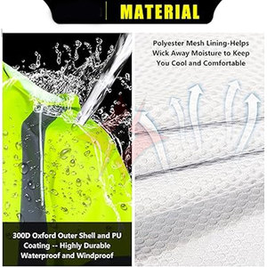 Chaqueta de lluvia de seguridad Hi Vis para hombres Clase 3 Equipo de lluvia impermeable de alta visibilidad Tiras reflectantes Ropa de trabajo resistente Traje de lluvia - Product Image 5