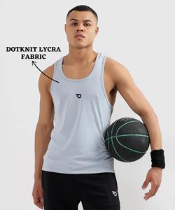 Camiseta sin mangas Flex Vest importada de Dotknit Lycra (180 GSM) para hombre, cuello en U, estilo musculoso, para correr, fitness, gimnasio. - Product Image 1